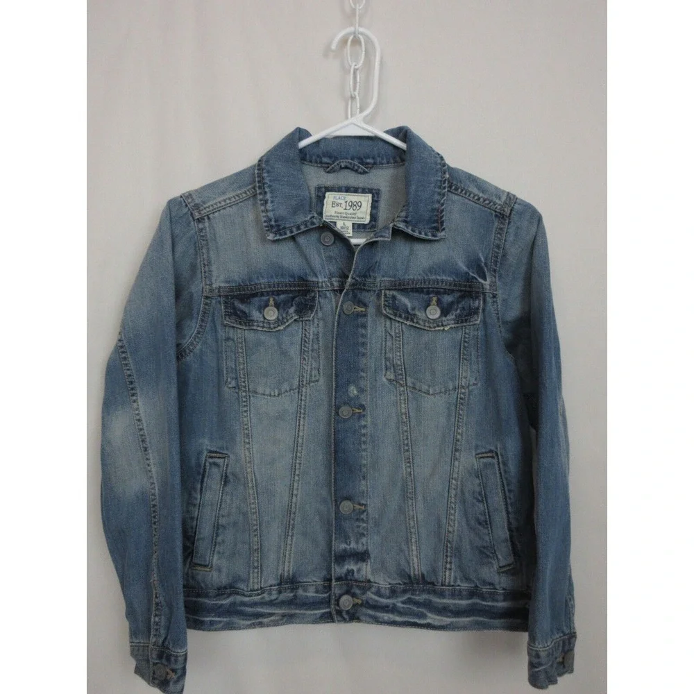 THE CHILDREN'S PLACE Jean Jacket  Large 10-12 Girls  DISTRESSED‎